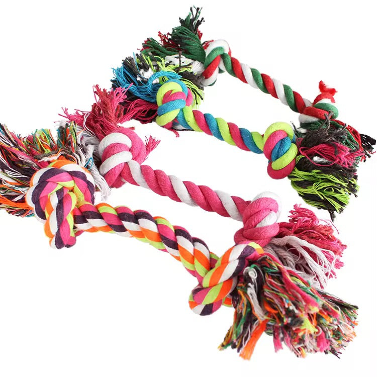 Gioco per cani in corda intrecciata con nodi – resistente e colorato