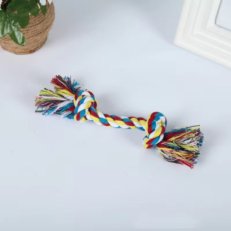 Gioco per cani in corda intrecciata con nodi – resistente e colorato
