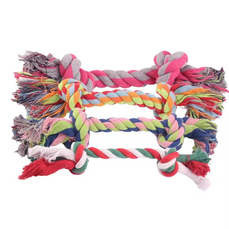 Gioco per cani in corda intrecciata con nodi – resistente e colorato