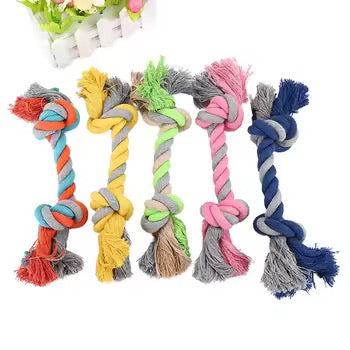 Gioco per cani in corda intrecciata con nodi – resistente e colorato